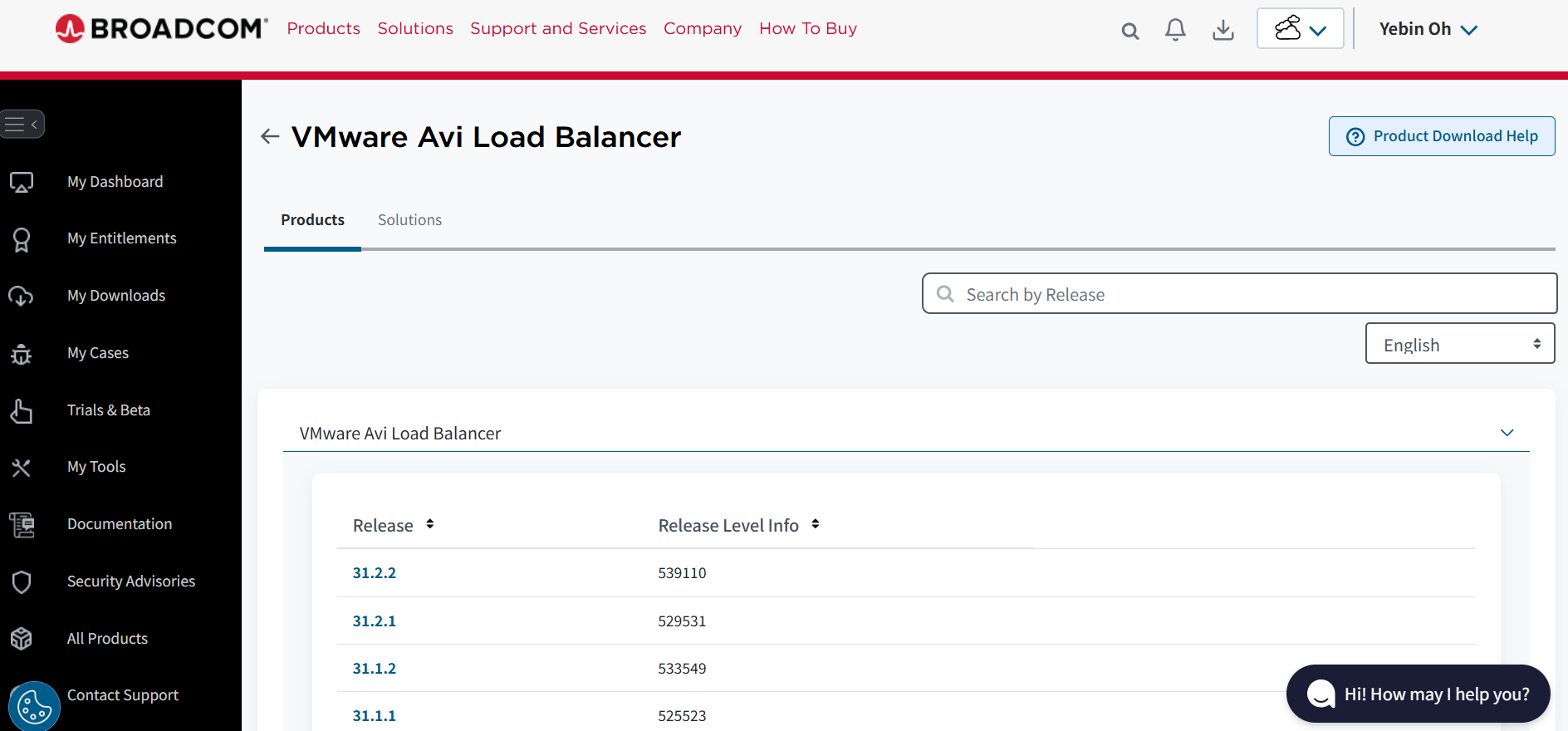 VMware Avi Load Balancer 31.2 제품 메뉴