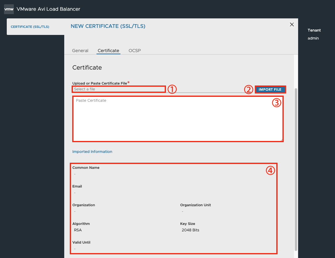SSL/TLS Certificates 화면