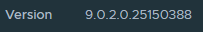 어두운 UI 조각으로, Version 9.0.2.0.25150388이 표시됨.